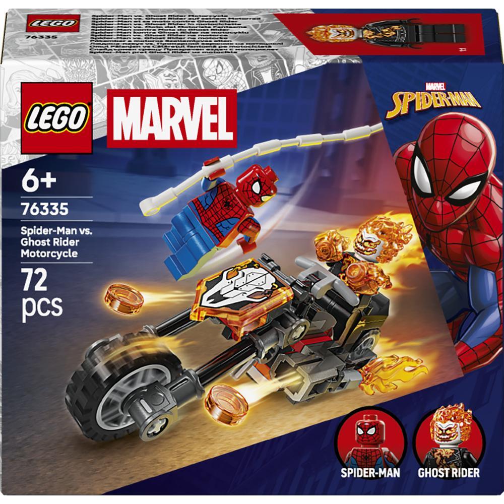 LEGO 76335 Super Heroes Людина-павук vs. Примарний вершник на мотоцикліфото1