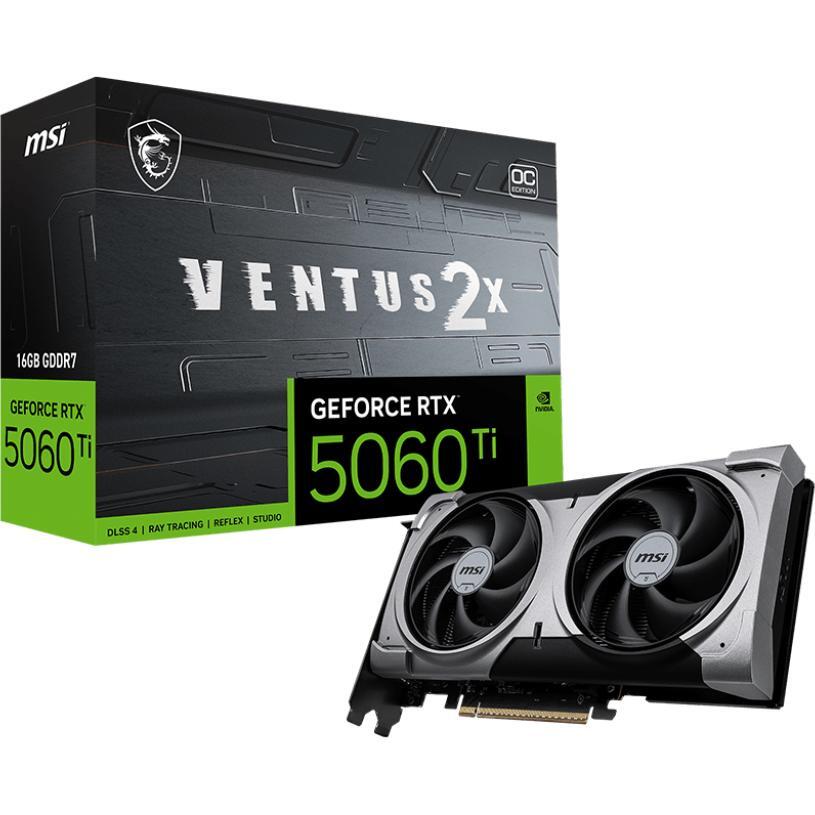 Видеокарта MSI GeForce RTX 5060 Ti 16GB GDDR7 VENTUS 2X OC WHITE PLUS (912-V535-002) фото 1