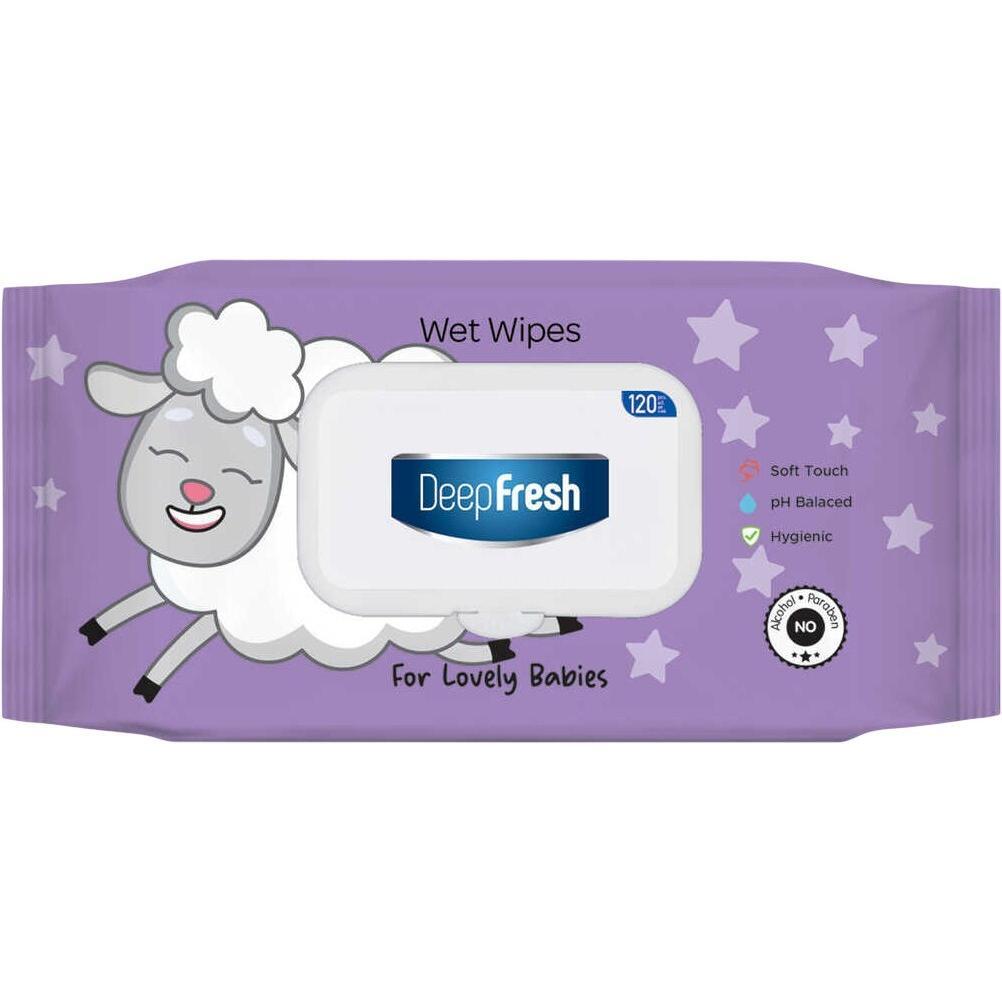 Серветки вологі Deep Fresh Lovely Babies для дітей Little Lamb з клапаном 120 штфото1