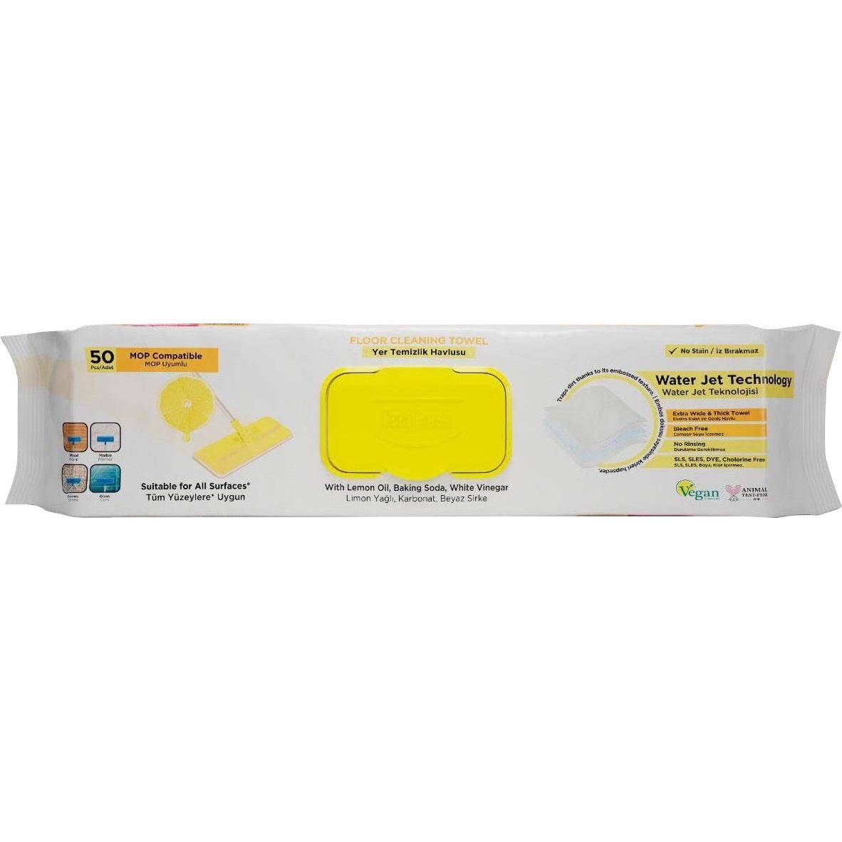 Салфетки влажные Deep Fresh MOP Lemon для уборки полов 50 шт фото 1