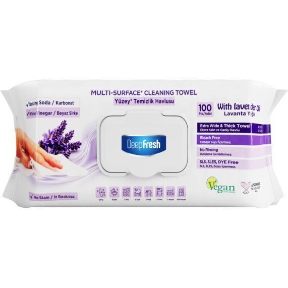 Салфетки влажные Deep Fresh Multi-Surface Cleaning Wipes Lavanda для очистки поверхностей 100 шт фото 1