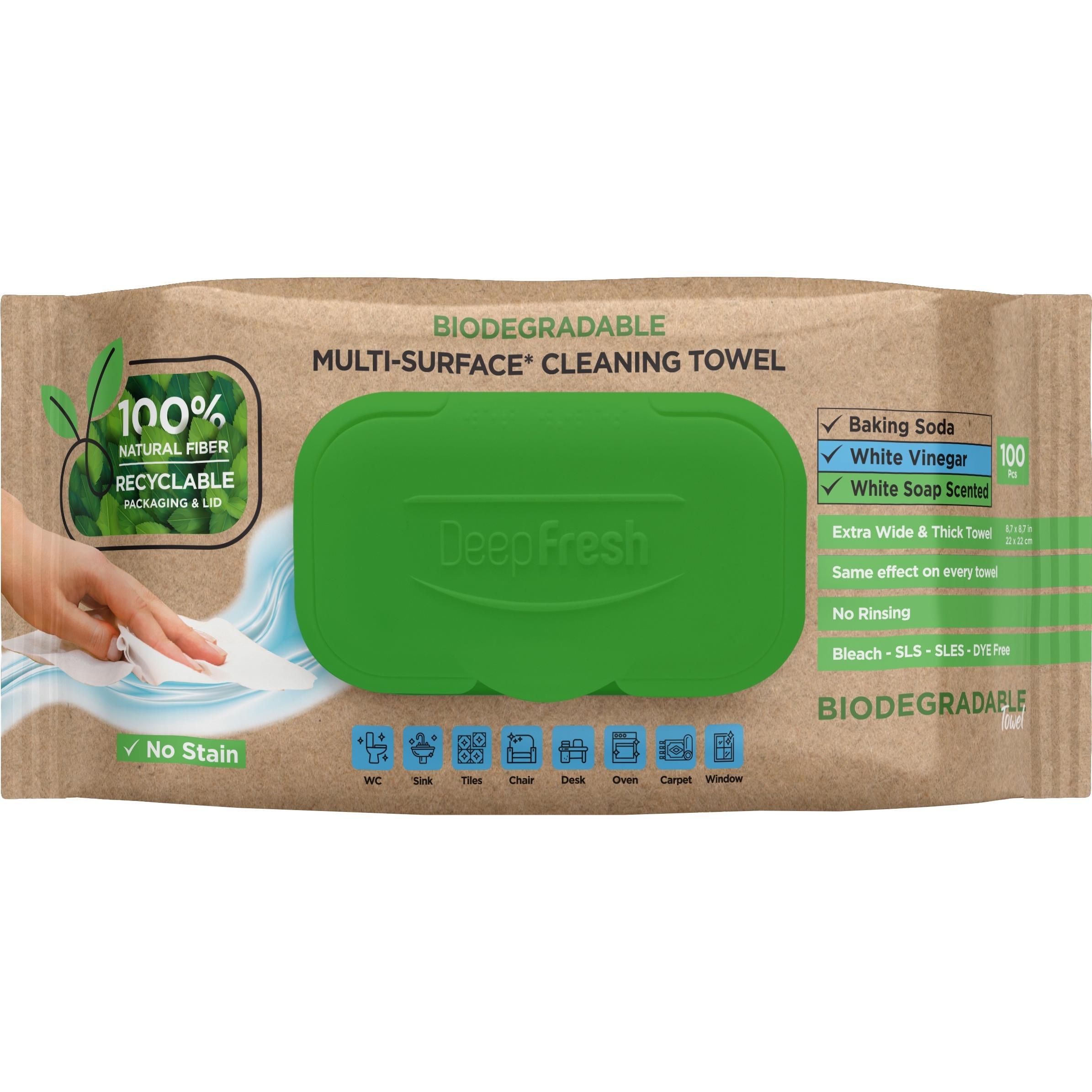 Серветки вологі Deep Fresh Multi-Surface Cleaning Wipes біорозкладні для очищення поверхонь 100 штфото1