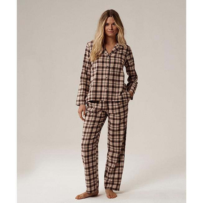 Пижама женская брюки, рубашка Atlantic NLP-505 S бежевая фото 1