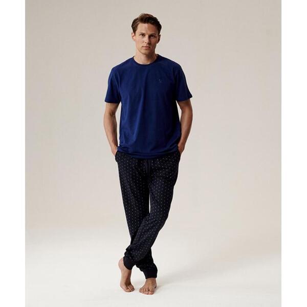 

Пижама мужская брюки, футболка Atlantic NMP-388 S голубая/синяя