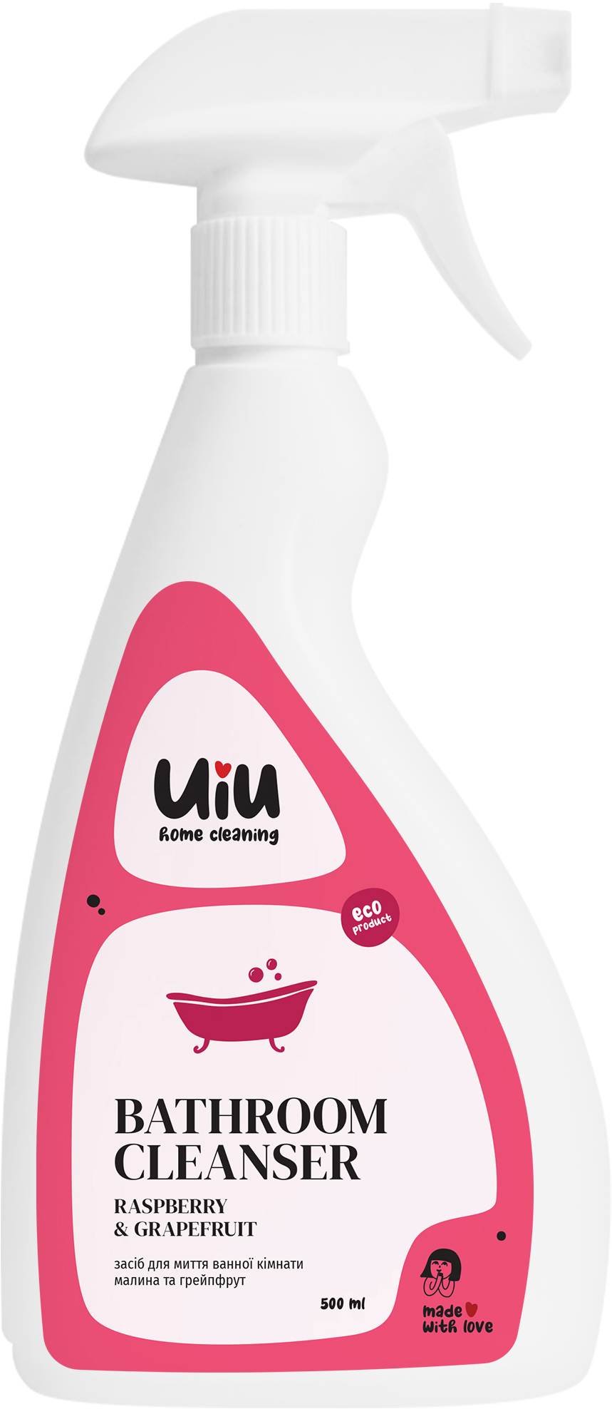 Засіб для миття ванної кімнати UIU Малина & Грейпфрут 0,5 лфото1