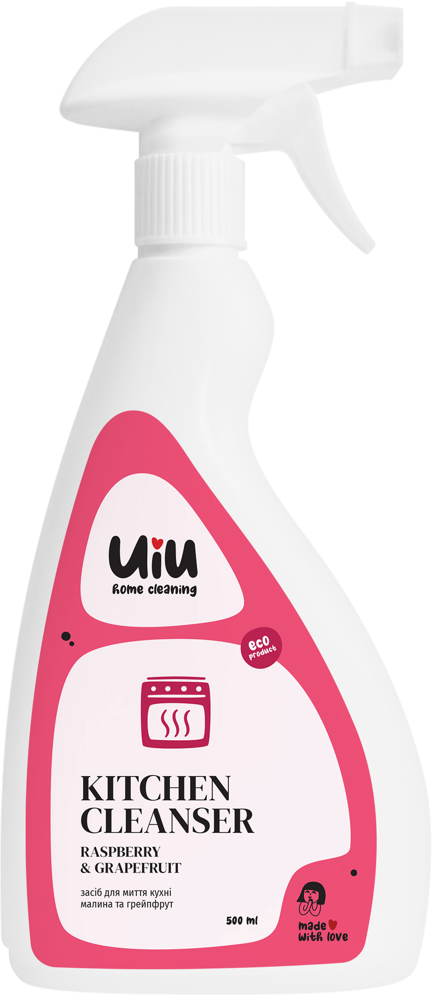 Средство для мытья кухни UIU Малина & Грейпфрут 0,5л фото 1