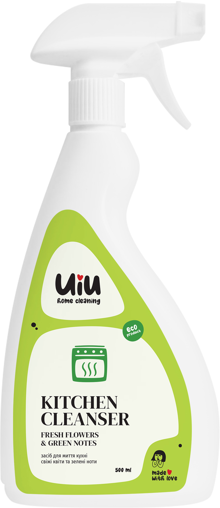 Средство для мытья кухни UIU Свежие Цветы и Зеленые Ноты 0,5 л фото 1
