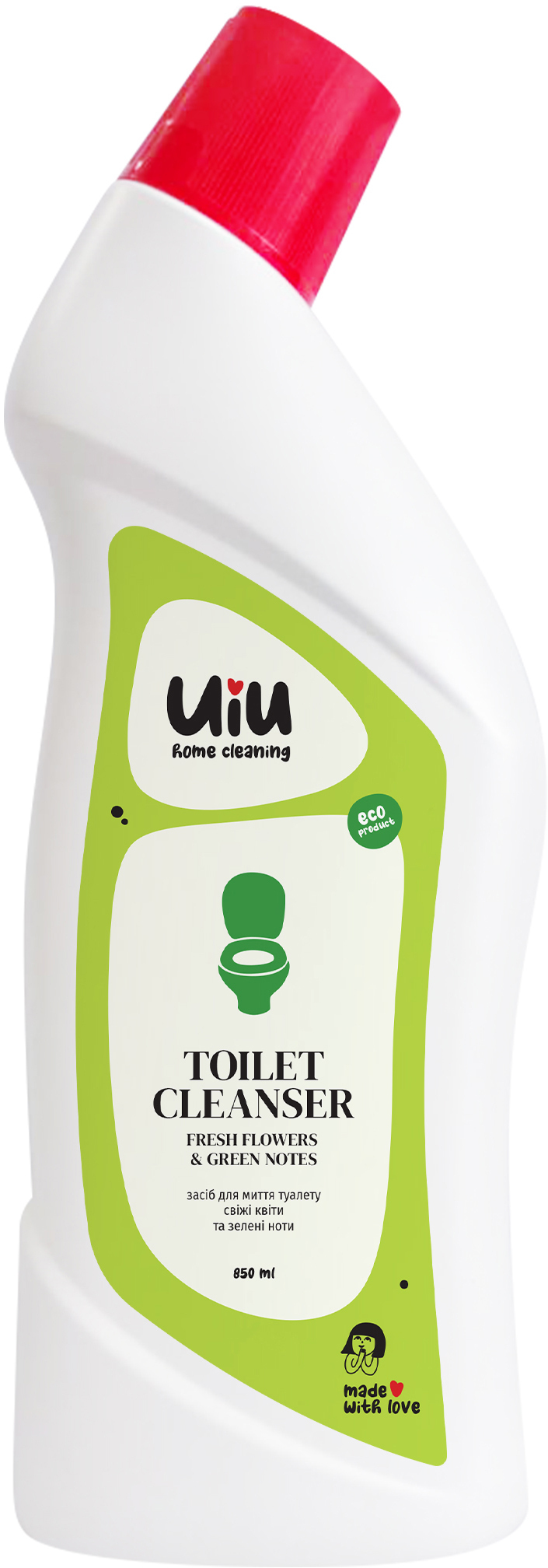 Средство для мытья туалета UIU Свежие Цветы и Зеленые Ноты 0,85 л фото 1