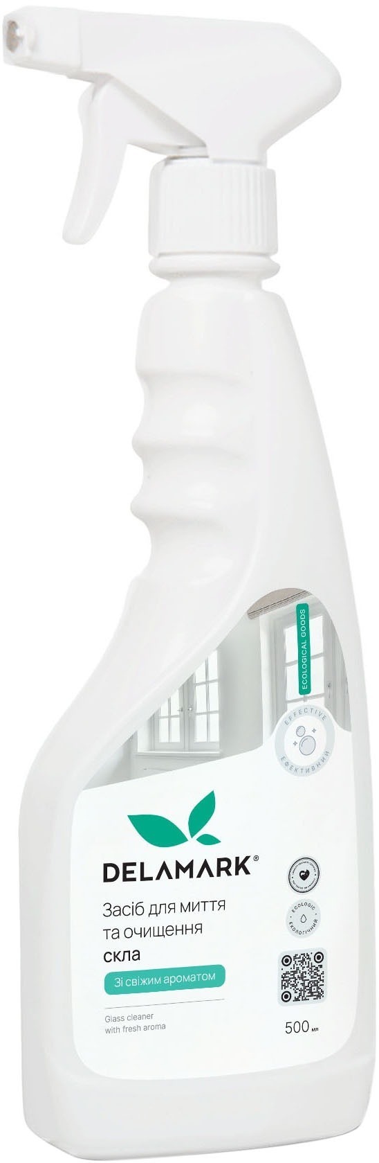 Средство для мытья стекла DeLaMark со свежим ароматом 0.5 л фото 1