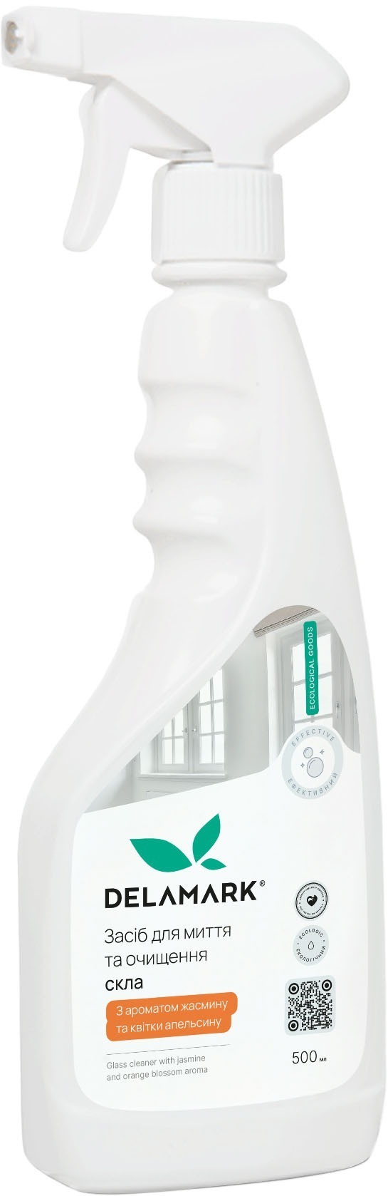 Засіб для миття скла DeLaMark жасмин та апельсинова квітка 0,5 лфото1