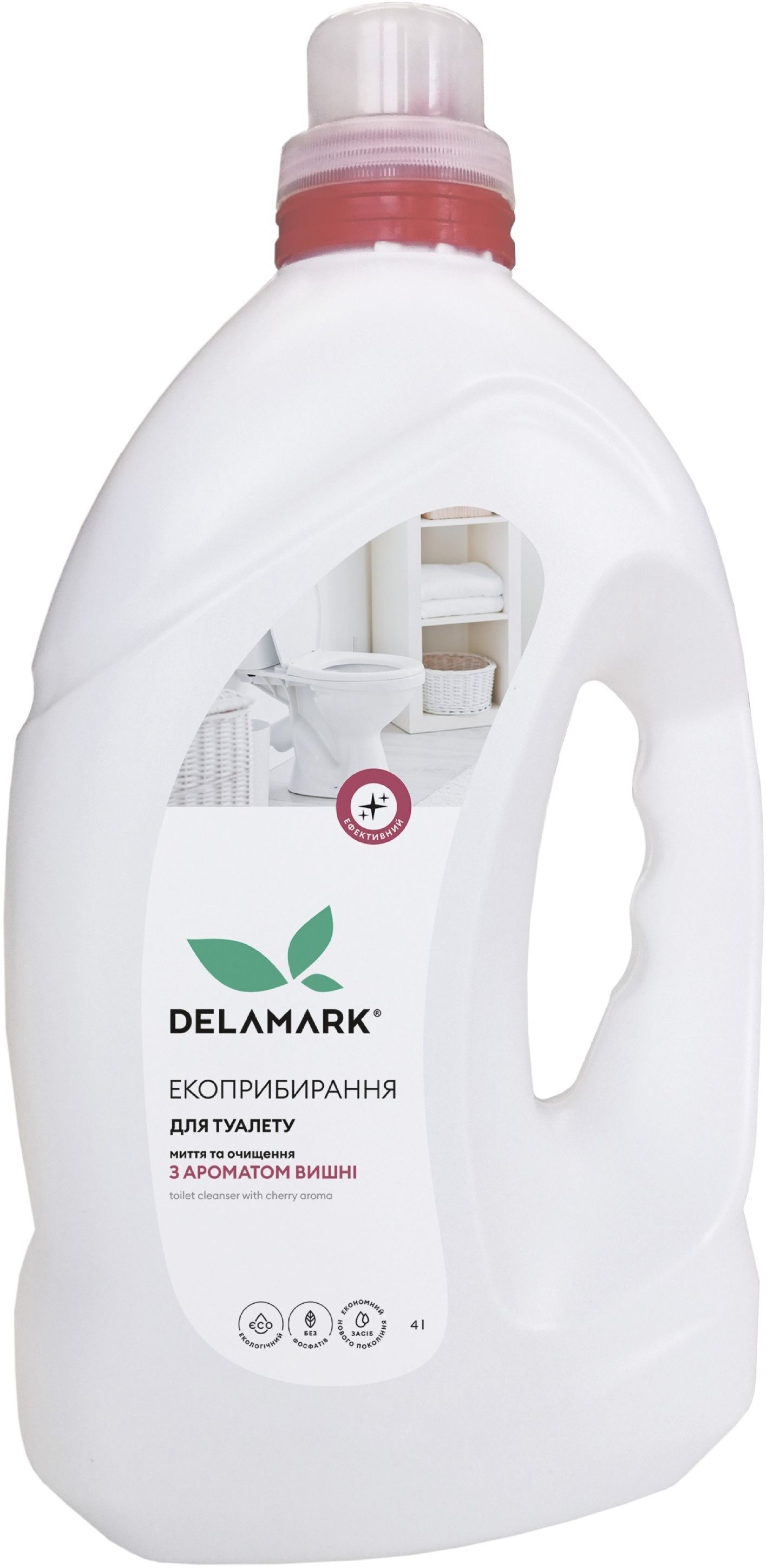 Средство для мытья туалета DeLaMark с ароматом вишни 4 л фото 1