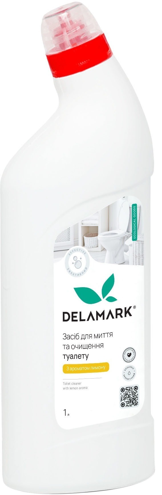 Засіб для миття туалету DeLaMark з ароматом лимона 1 лфото1