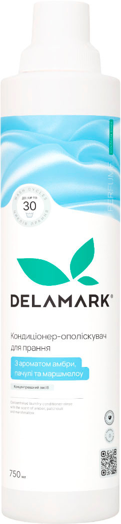 Кондиціонер-ополіскувач DeLaMark з ароматом амбри, пачулі та маршмелоу 0,75 лфото1