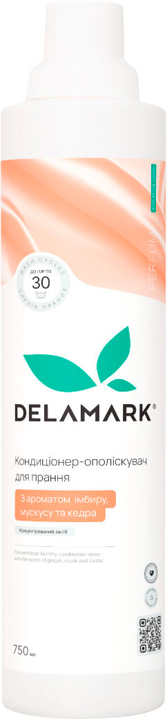 Кондиціонер-ополіскувач DeLaMark з ароматом імбиру, мускусу та кедра 0,75 лфото1