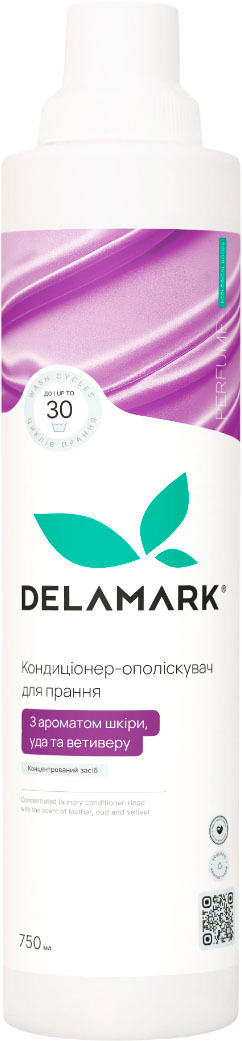 Кондиціонер-ополіскувач DeLaMark з ароматом шкіри, уда та ветиверу 0,75 лфото1
