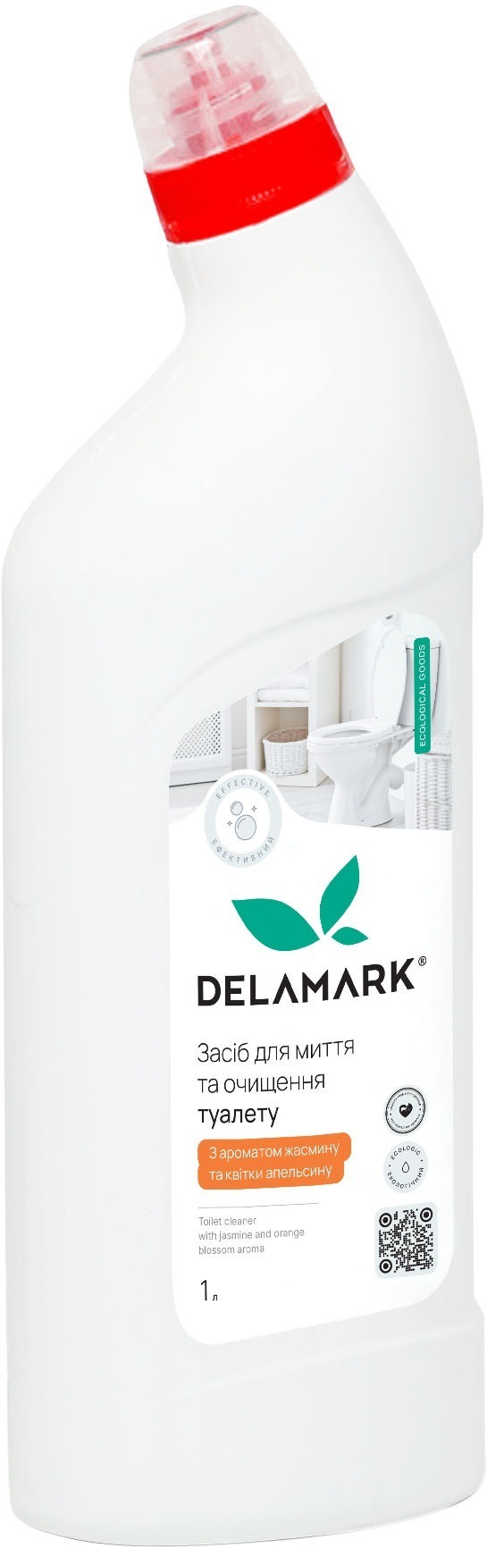 Средство для мытья туалета DeLaMark жасмин и апельсиновый цветок 1 л фото 1