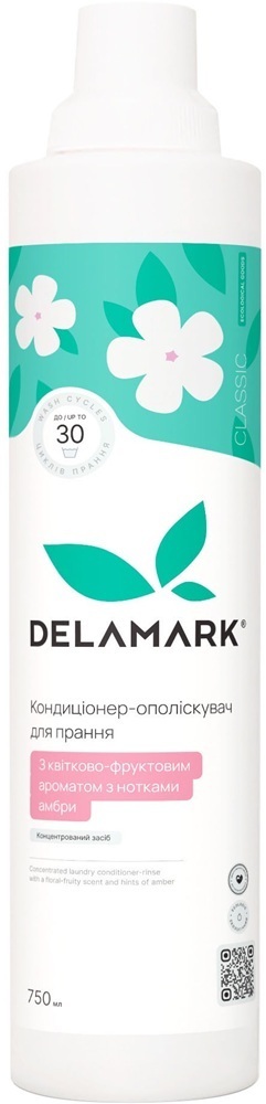 Кондиціонер-ополіскувач DeLaMark з квітково-фруктовим ароматом з нотами амбри 0.75 лфото1