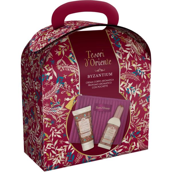

Подарочный набор Tesori d'Oriente Byzantium Византия (парфюмированная вода 100мл+крем для тела 75мл+косметичка)