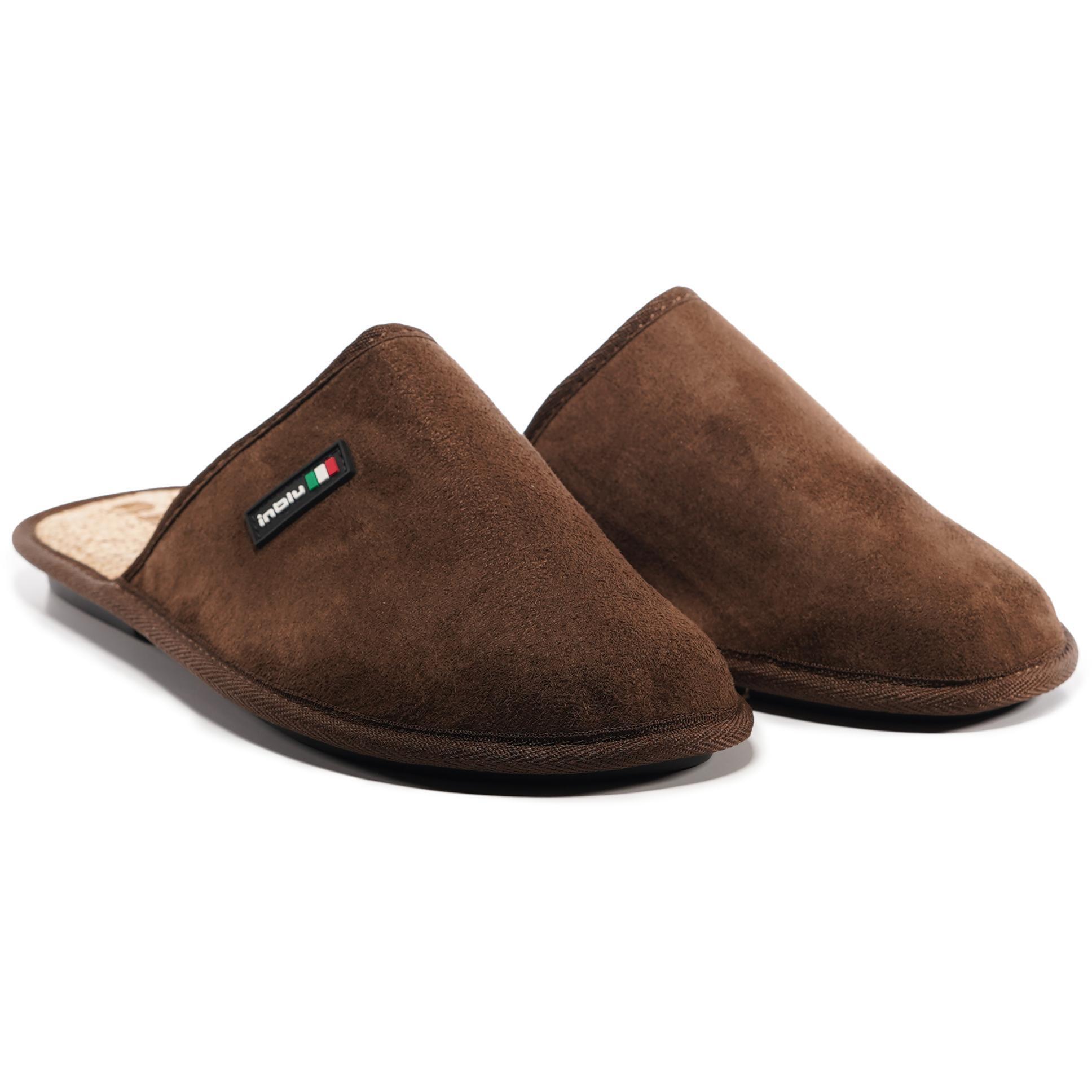 Домашні капці чоловічі Inblu 69-1H 45 (29,5 см) темно-коричневіфото2