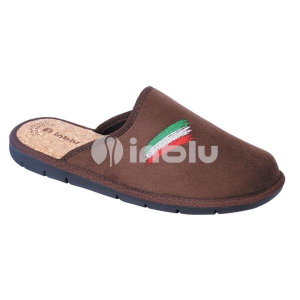 Домашние тапочки мужские Inblu 91-2F 44 (28 см) темно-коричневые фото 