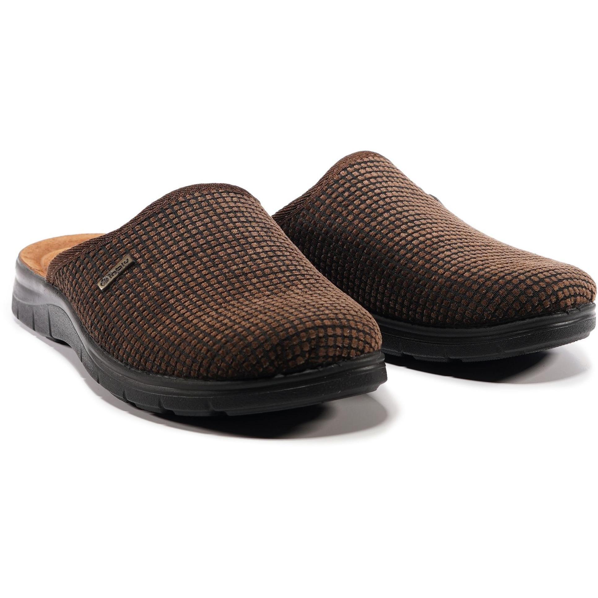 Домашние тапочки мужские Inblu BG000052 44 (28 см) темно-коричневые фото 2