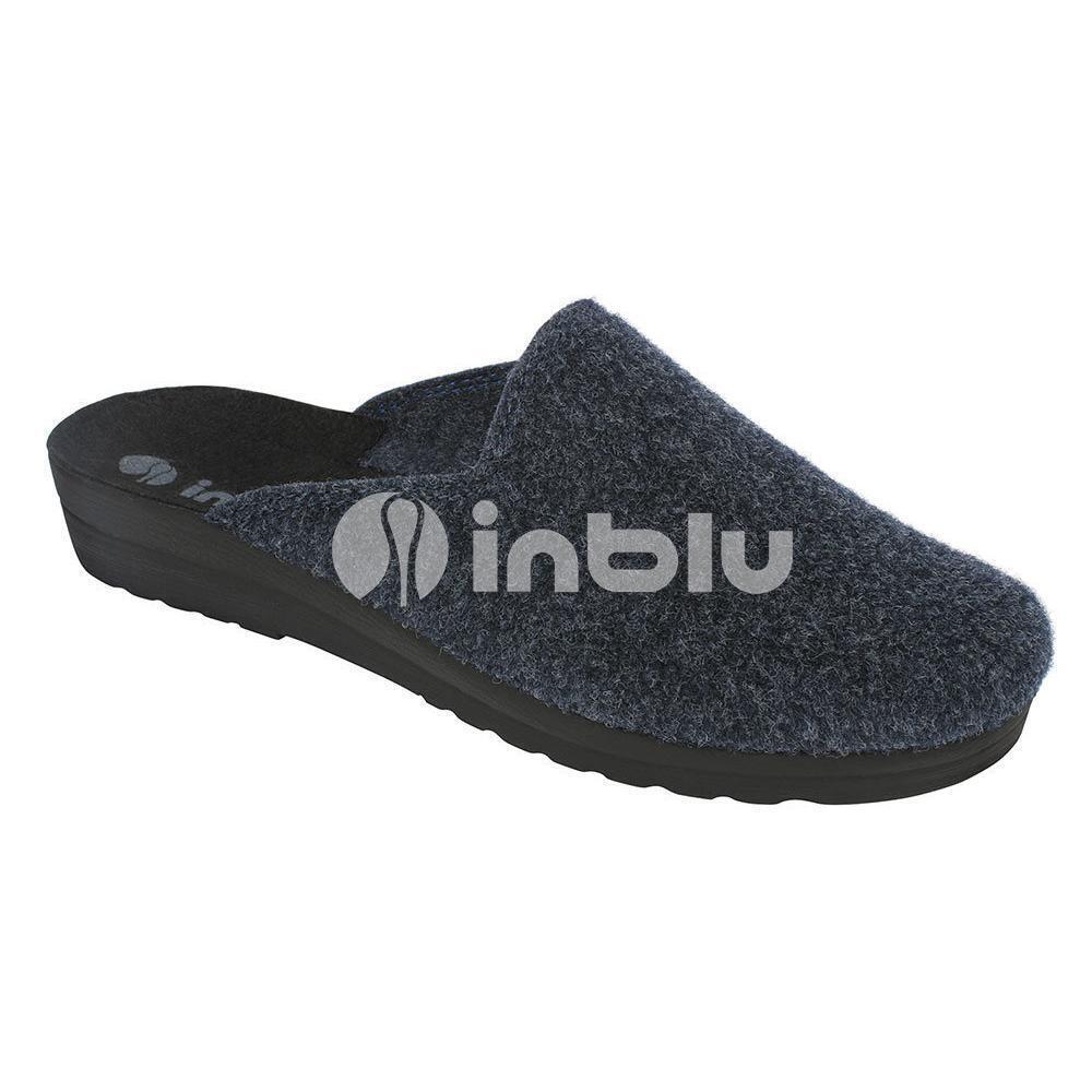 Домашние тапочки мужские Inblu MOG4FD01 44 (28 см) серо-синие фото 2