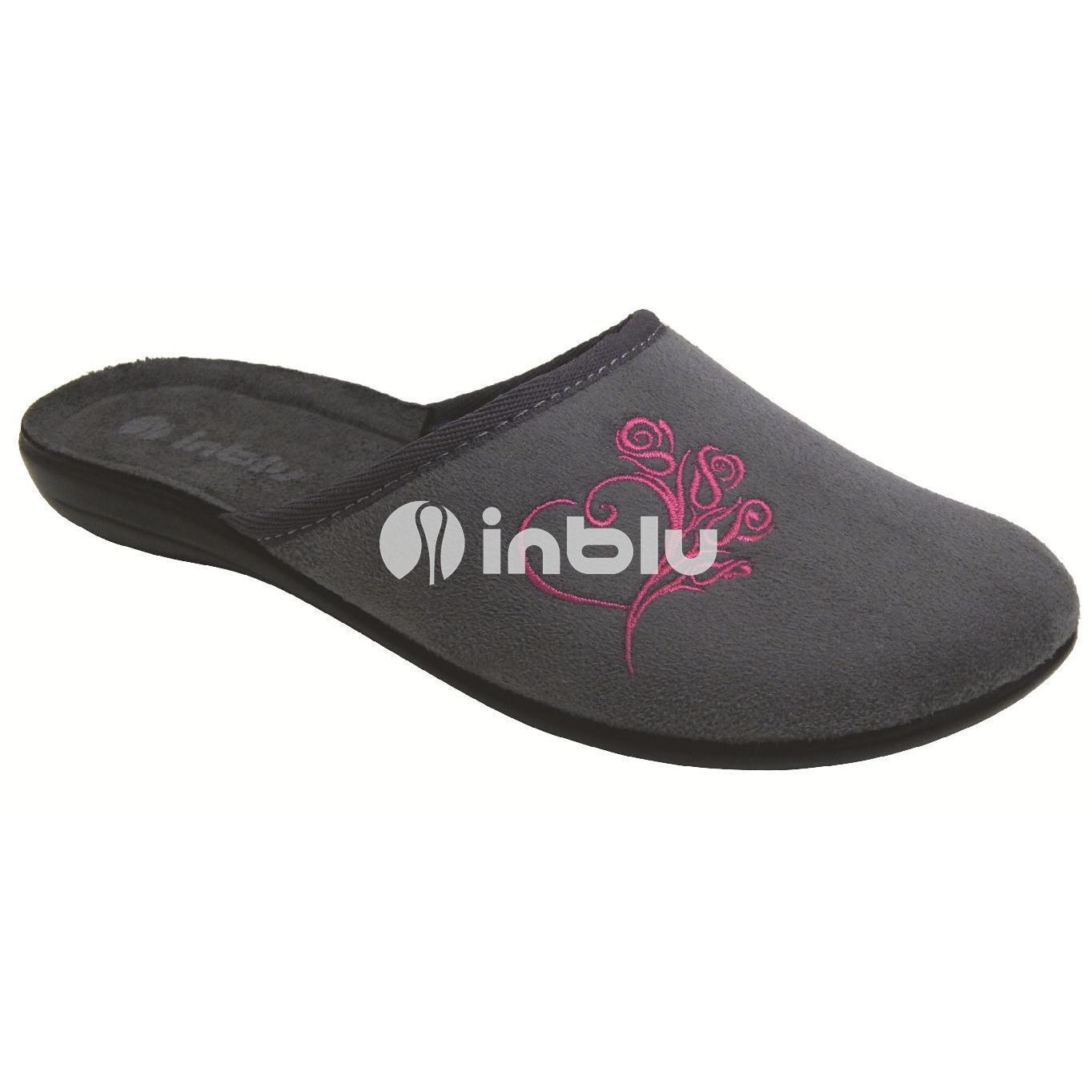 Домашние тапочки женские Inblu NC-1H 36 (23 см) серые фото 2