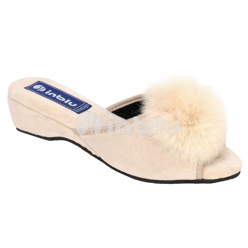 Домашні капці жіночі Inblu RR-1X 39 (24,5 см) світло-бежеві