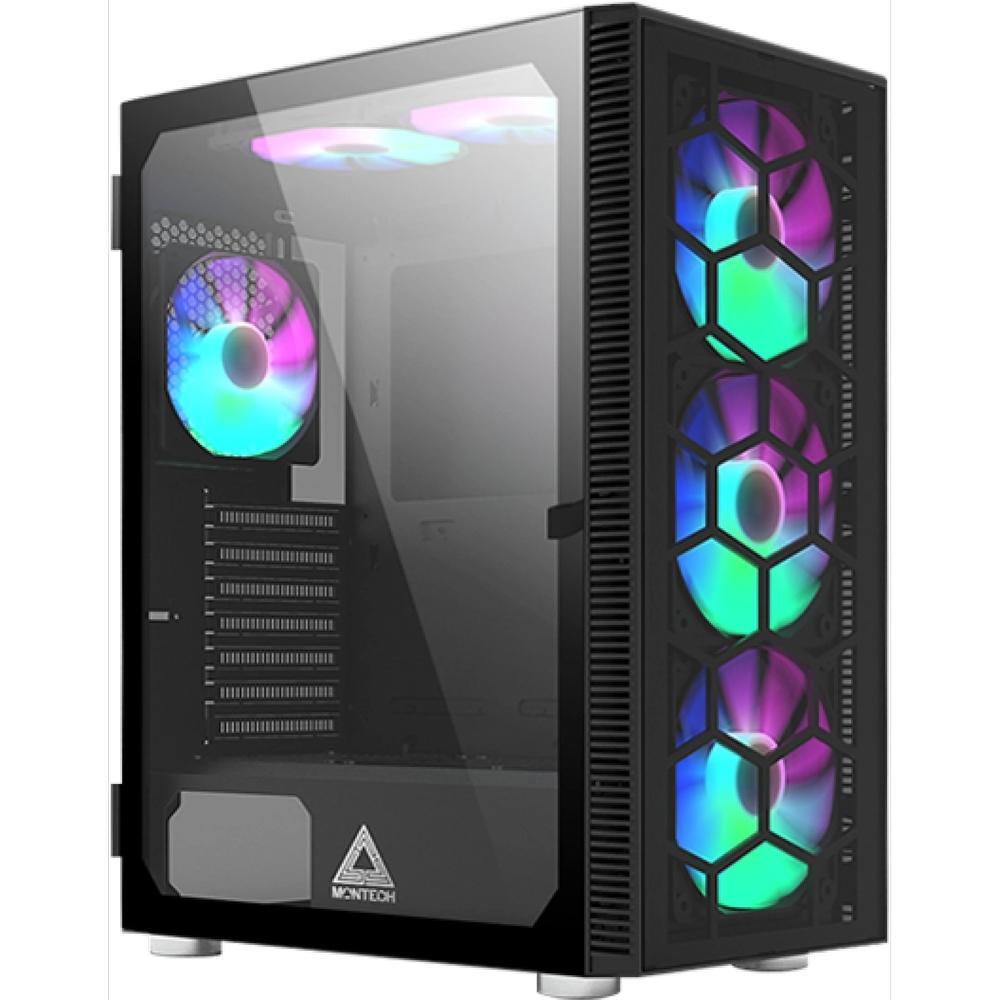 Корпус MONTECH X3 Glass без БЖ Black (X3 GLASS (B))фото1