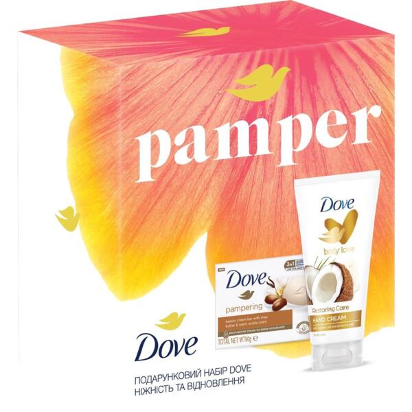 

Подарочный набор Dove Нежность и Восстановление Крем для рук 75 мл + Крем-мыло 90 г