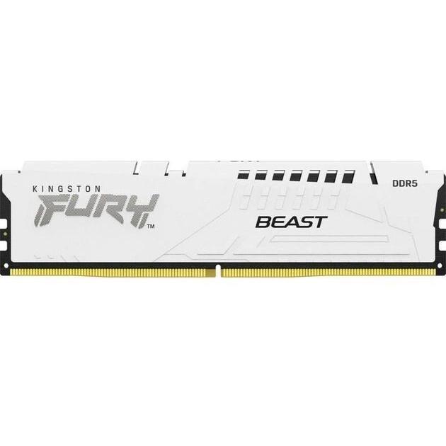 Пам'ять ПК Kingston DDR5 16GB 6400 FURY Beast EXPO White (KF564C32BWE-16)фото1