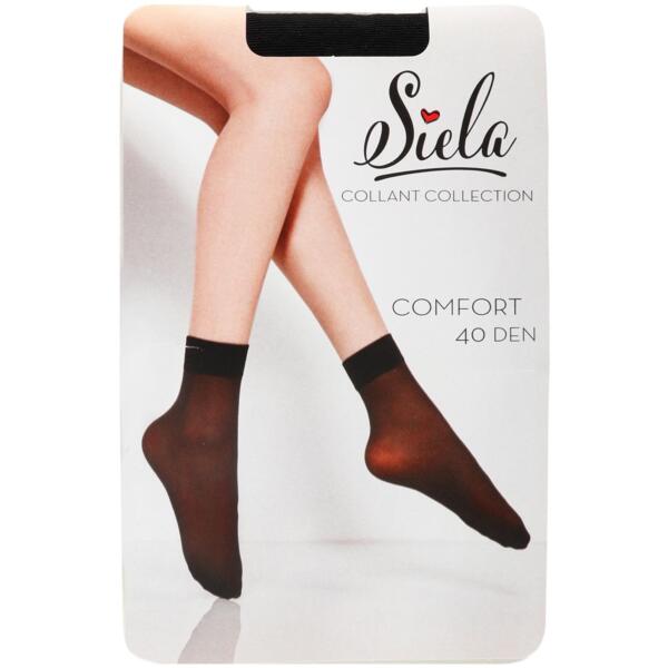 Носки женские SIELA Comfort 40 Den 36-40 черные 2 пари (4820159845705) фото 
