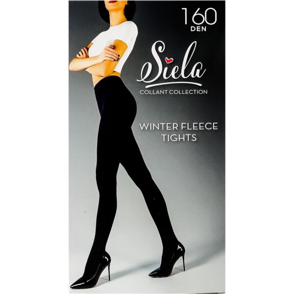 Колготы женские SIELA Winter Fleece 160 Den 3р черные (6991234001021) фото