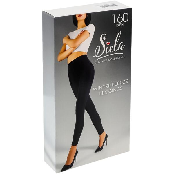 Термоштани жіночі SIELA Winter Fleece Leggings 160 Den XL чорний (6991234001083)фото