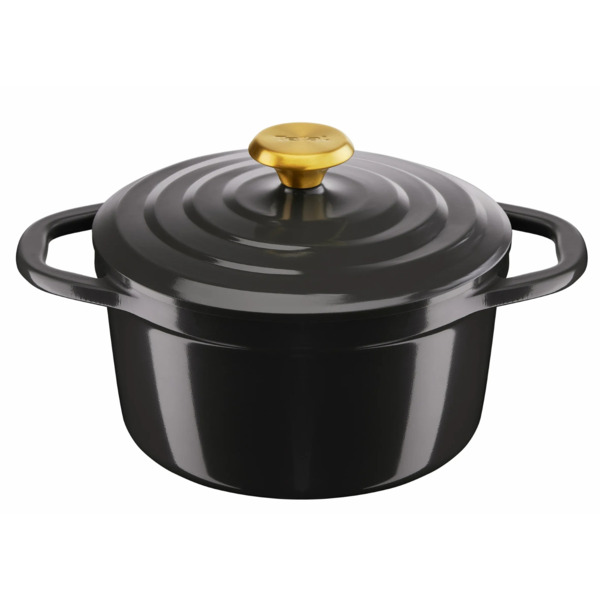 

Кастрюля Tefal Air с крышкой, 3,1 л, алюминий, черный