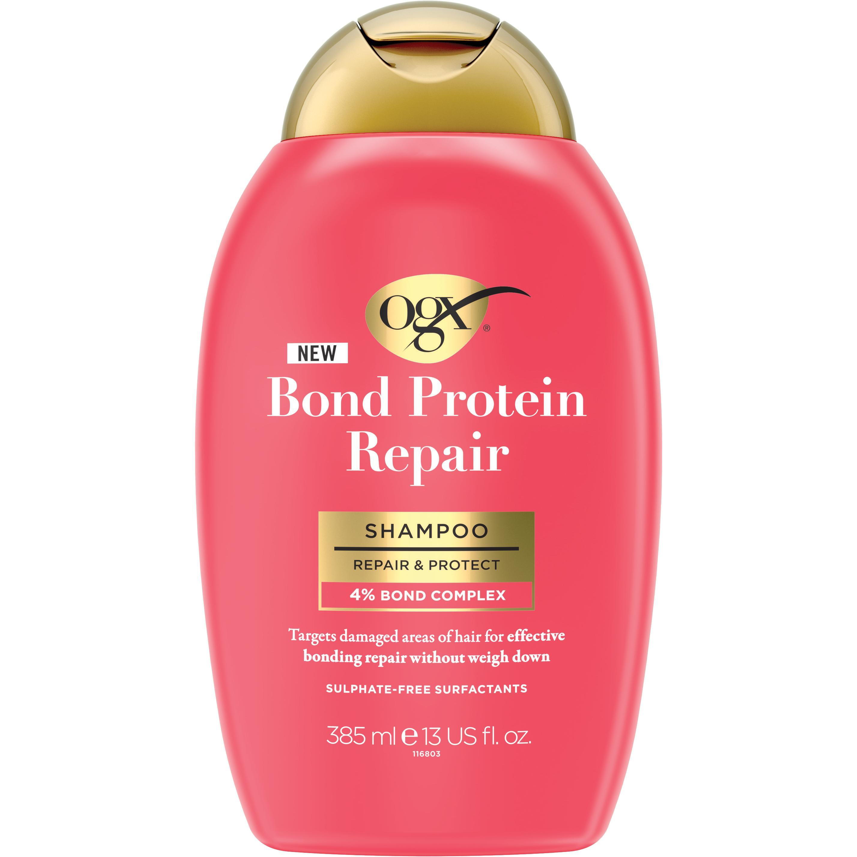 Відновлюючий шампунь OGX Bond Protein Repair з протеїнами 385 мл фото1