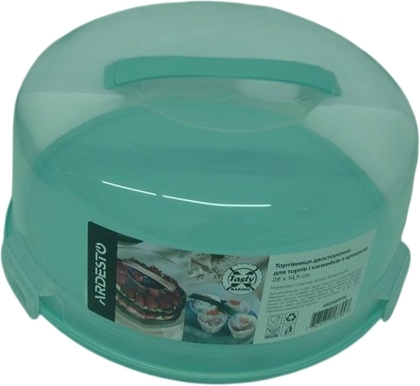Тортівниця двостороння з кришкою ARDESTO Tasty baking, 28х14.5см (AR2328TPM)фото1