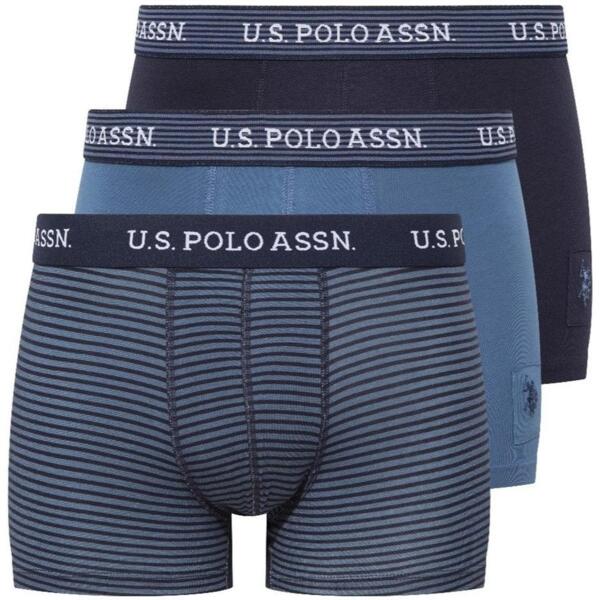 Набор трусов мужских U.S. Polo Assn. 80515 M 3 шт. темно-синий/голубой/принтованый (8680557420739)