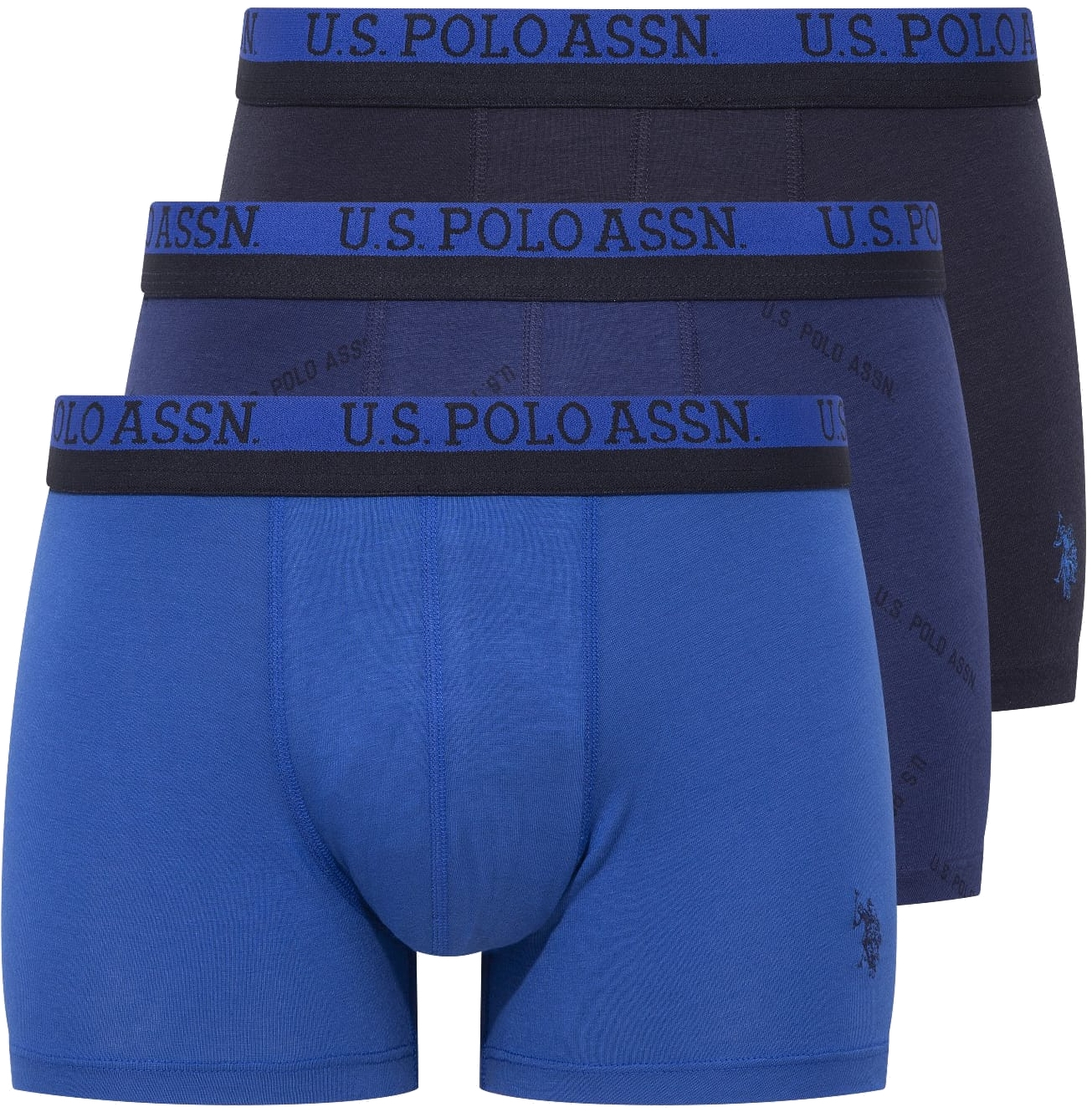 Набор трусов мужских U.S. Polo Assn. 80522 XL 3 шт. темно-синий/голубой/принтованый (8680557420951) фото 1