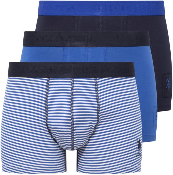 Набор трусов мужских U.S. Polo Assn. 80504 L 3 шт. темно-синий/голубой/принтованый (8680557421347)