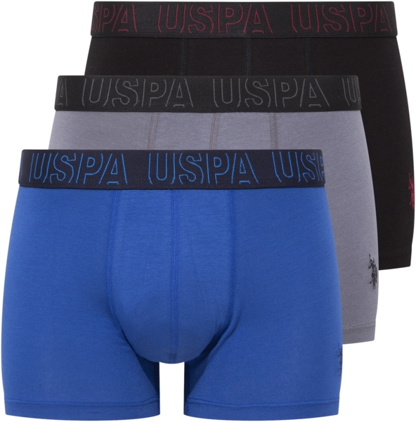 Набор трусов мужских U.S. Polo Assn. 80518 M 3 шт. серый/черный/голубой (8680557421033)