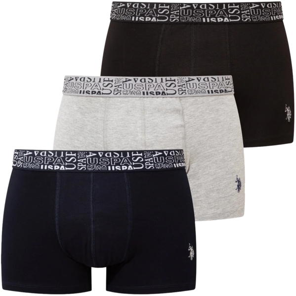 Набор трусов мужских U.S. Polo Assn. 80543 XL 3 шт. черный/синий/серый (8680557451870)
