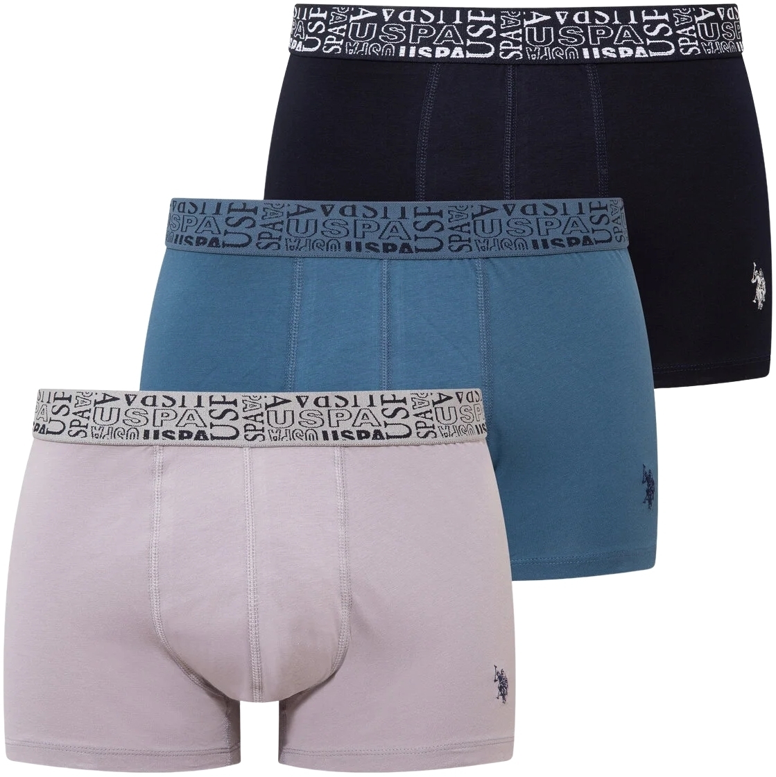 Набор трусов мужских U.S. Polo Assn. 80543-1 L 3 шт. черный/темно-синий/серый (8680557451818) фото 1