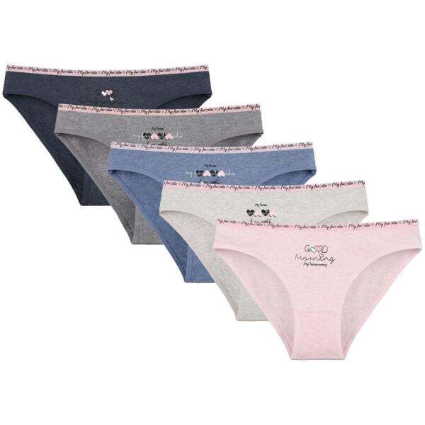 Набор трусов женских DONELLA 2171PB152 2XL разноцветные 5 шт. (8697840926717)