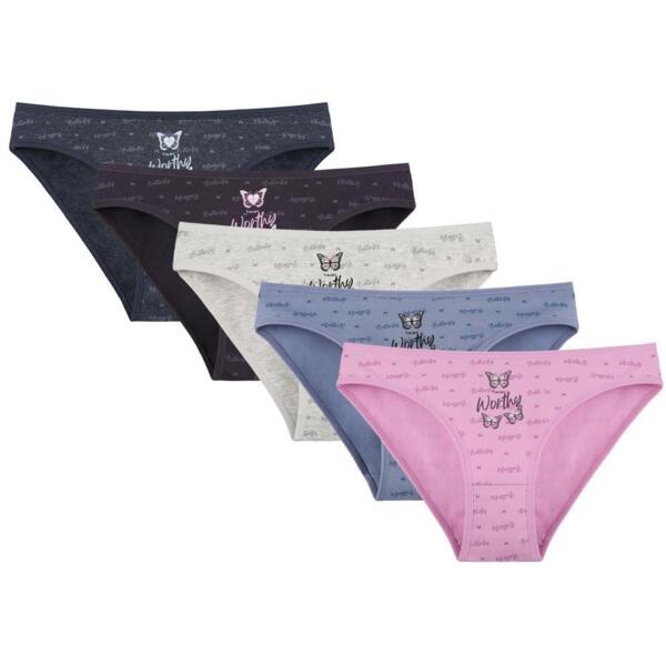 Набор трусов женских DONELLA 2181B42 2XL разноцветные 5 шт. (8697840937003)