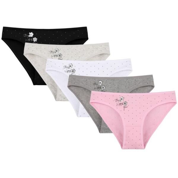 Набор трусов женских DONELLA 2181B45 2XL разноцветные 5 шт. (8697840943370)