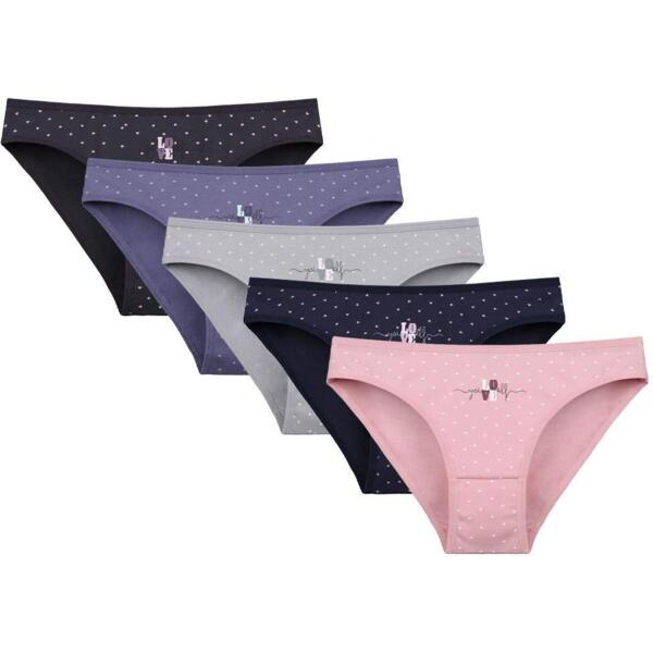 Набор трусов женских DONELLA 2181B8 2XL разноцветные 5 шт. (8697840879075)