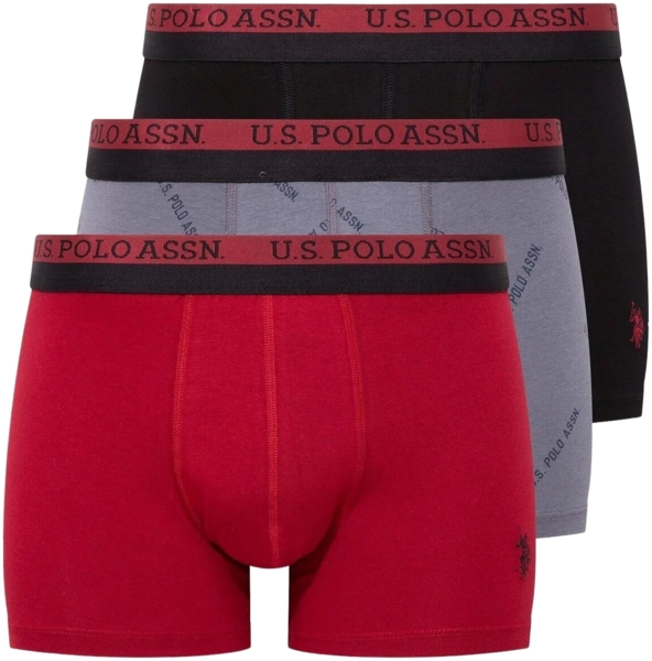 Набор трусов мужских U.S. Polo Assn. 80522 XL 3 шт. бордовый//черный/принтованый (8680557420906)