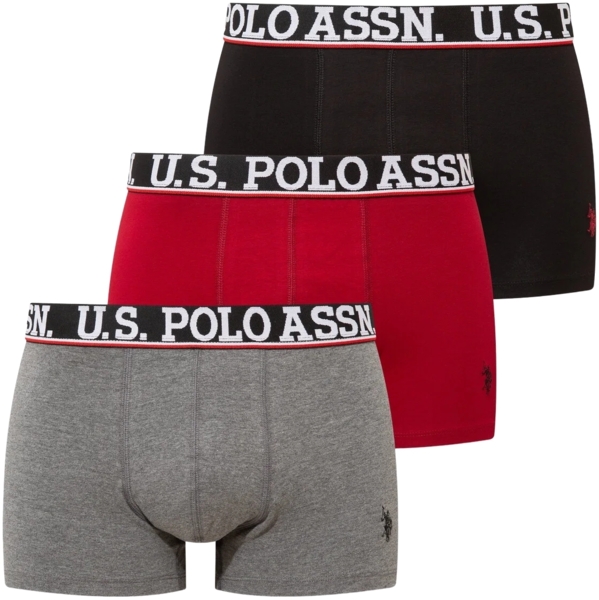 Набор трусов мужских U.S. Polo Assn. 80533 2XL 3 шт. бордовый/черный/серый (8680557451337)