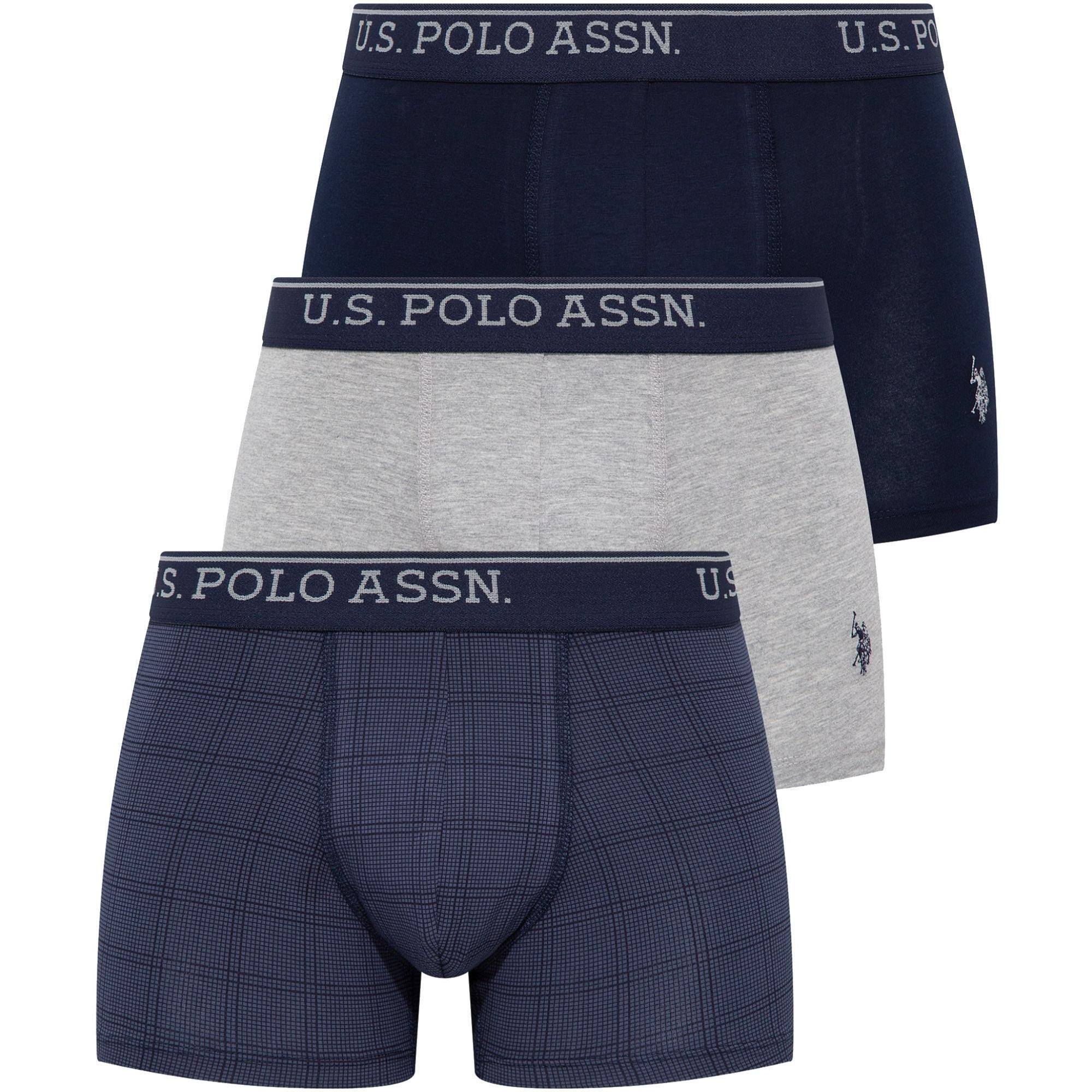 Набор трусов мужских U.S. Polo Assn. 80263 XL 3 шт. синий/серый/голубой (8680557255003) фото 1